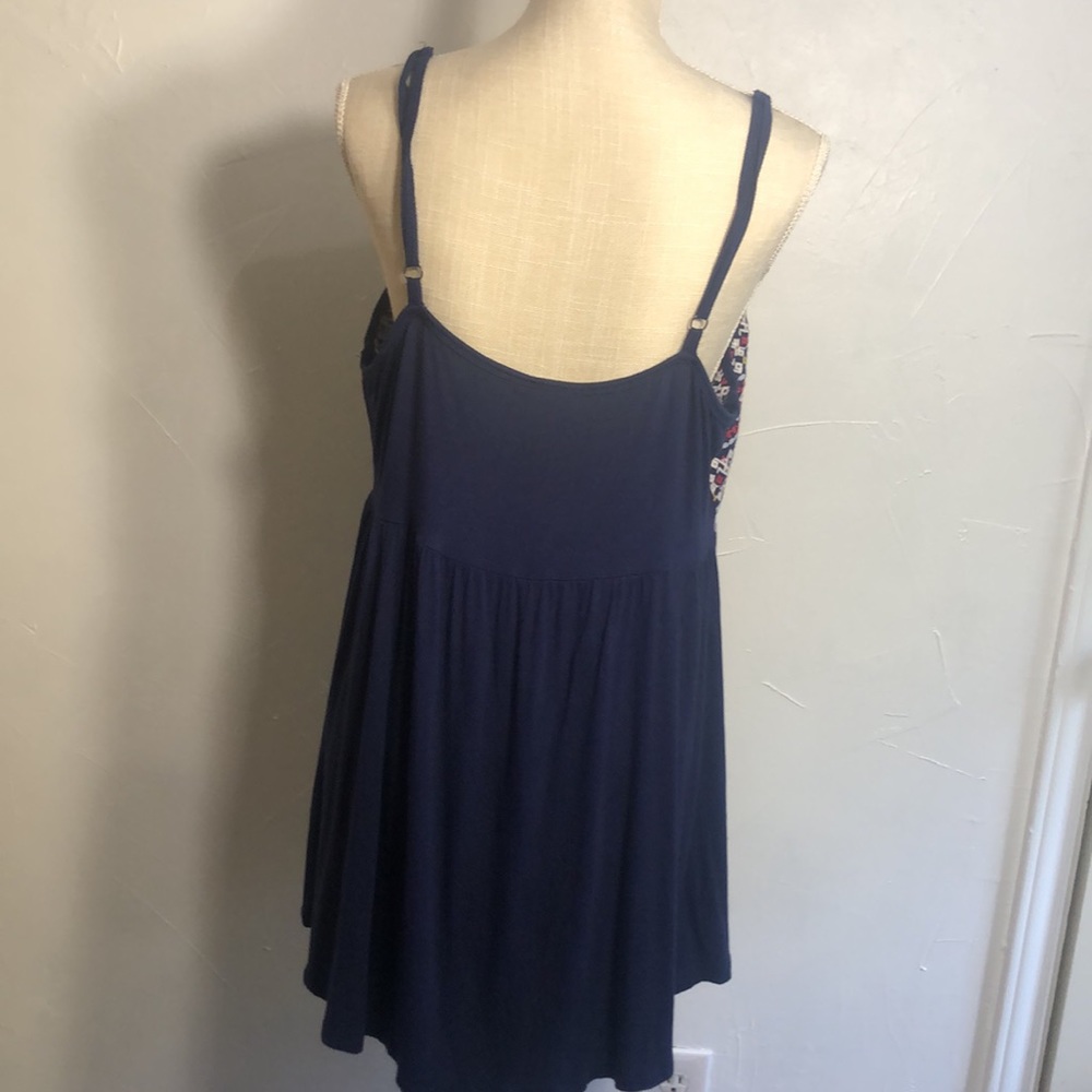 Torrid Size 0 10 Buttons Down Front Red Navy Whit… - image 6